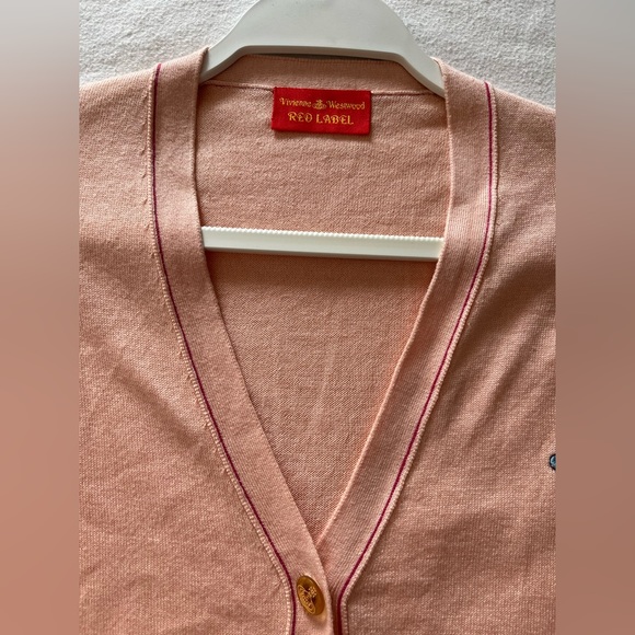 New Authentic Vivienne Westwood Soft Pink Cardigan Red Label - Picture 10 of 13